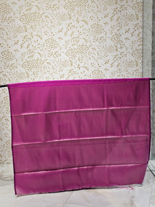 Banarasi Soft Silk Saree  Silver Floral Border & Designer Pallu