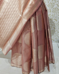 Tissue Kanjivaram Saree  Mandala Butti Design with Brocade Pallu