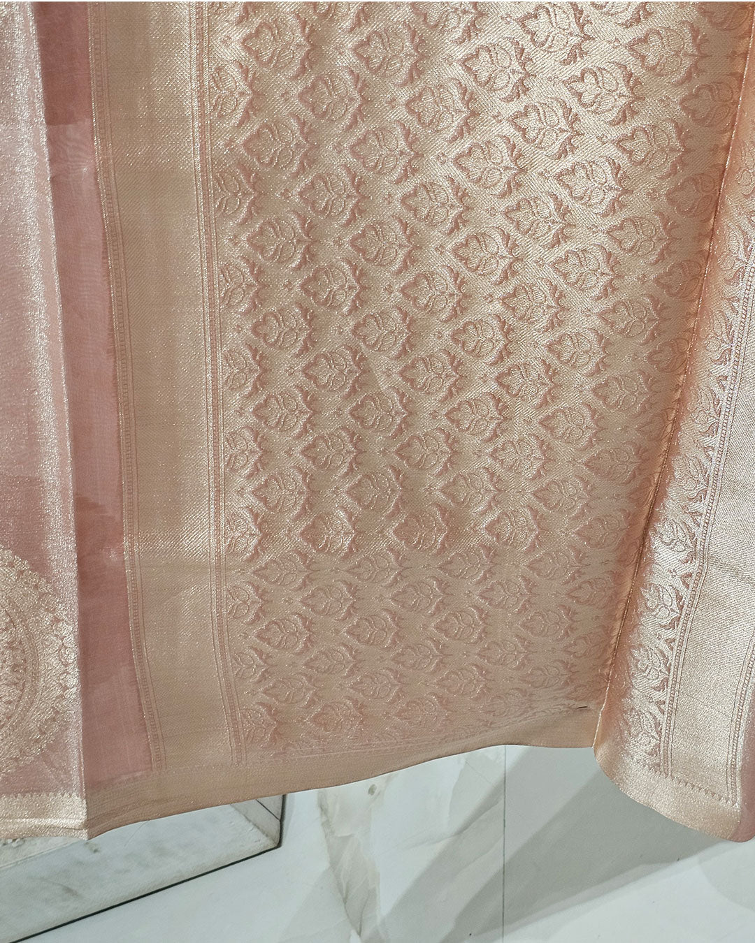 Tissue Kanjivaram Saree  Mandala Butti Design with Brocade Pallu