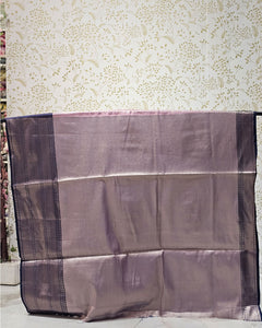 Tissue Kanjivaram Saree Floral Jaal Body with Skirt Border & Brocade Pallu
