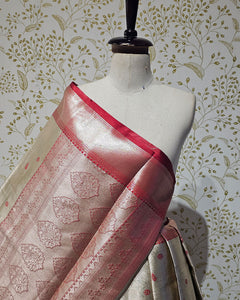 Tissue Kanjivaram Saree All Over Brocade with Designer Border & Zari Pallu