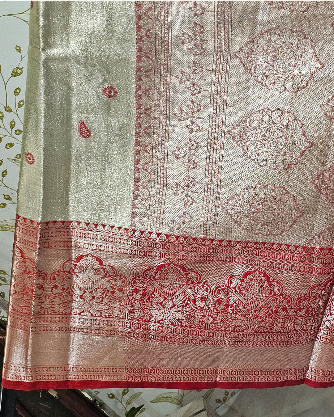 Tissue Kanjivaram Saree All Over Brocade with Designer Border & Zari Pallu