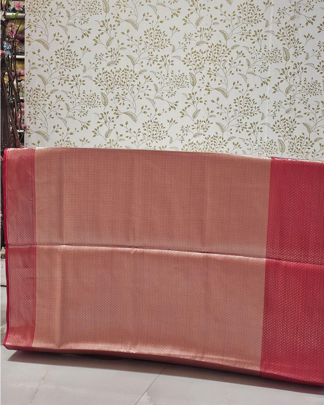 Tissue Kanjivaram Saree All Over Brocade with Designer Border & Zari Pallu