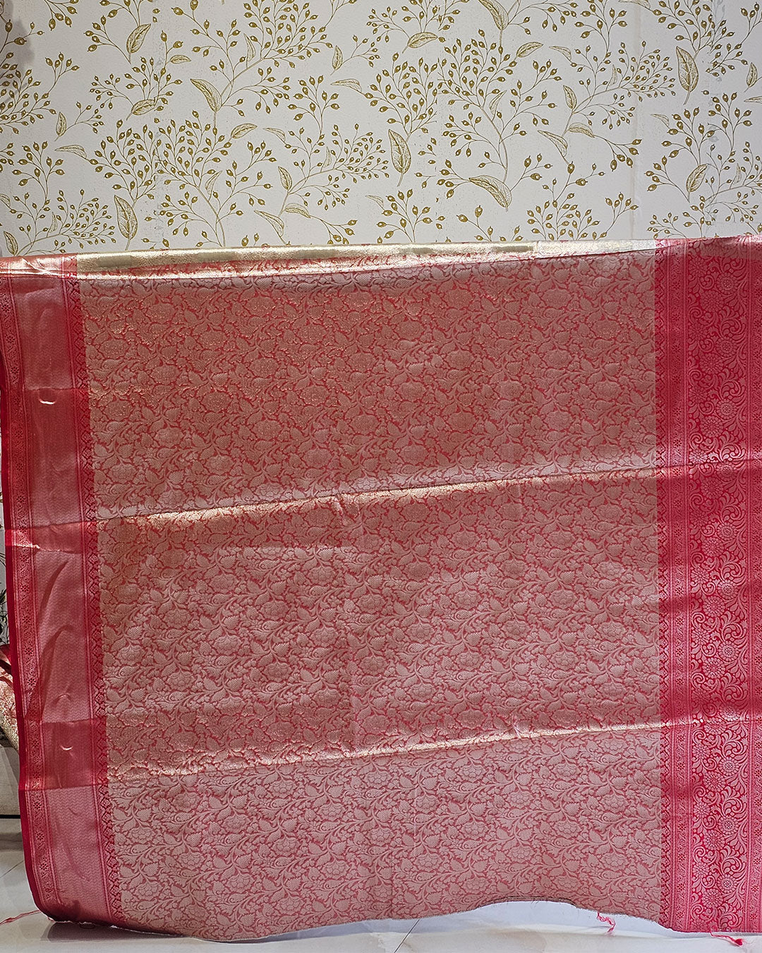 Tissue Kanjivaram Saree Chakra Butti Design with Skirt Border & Zari Brocade Pallu