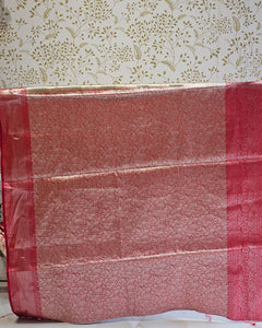 Tissue Kanjivaram Saree Chakra Butti Design with Skirt Border & Zari Brocade Pallu
