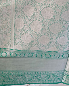 Tissue Kanjivaram Saree Tree Butti Motifs with Designer Border & Zari Brocade Pallu